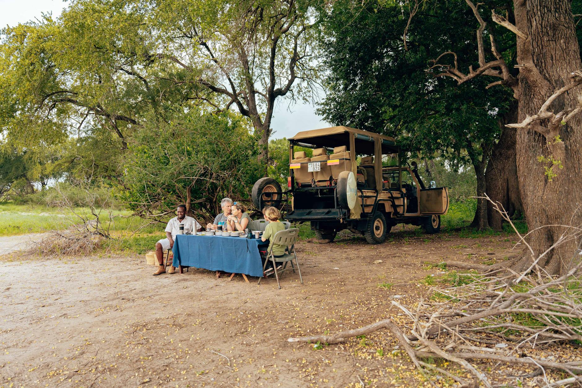 Outdoor bush dining experience included in Laikipia safari costs
