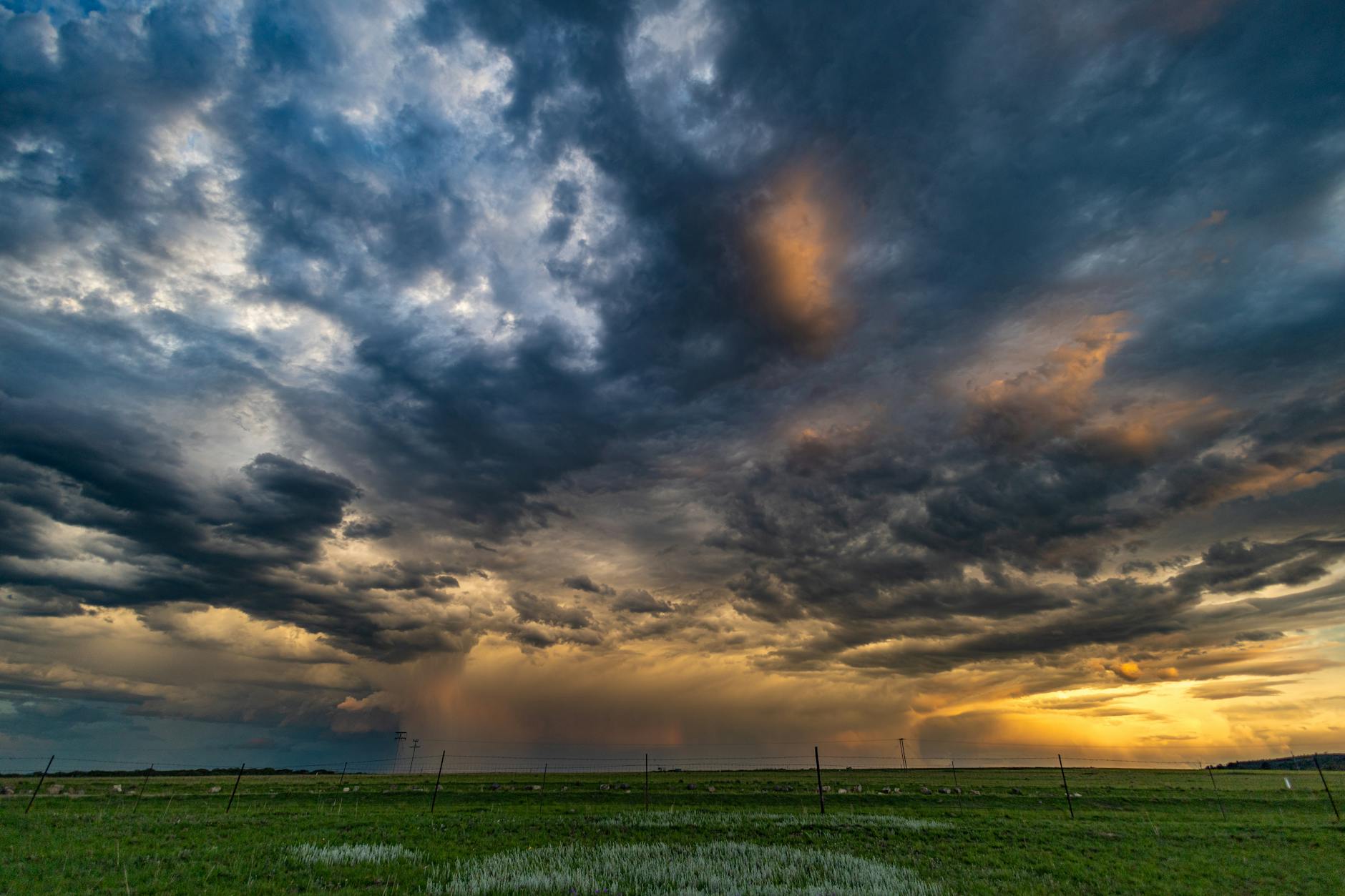Dramatic storm clouds over Laikipia Kenya landscape during wet season