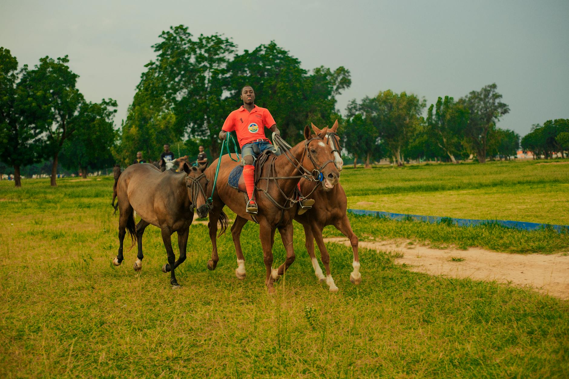 Horseback safari riding through African wilderness in Laikipia