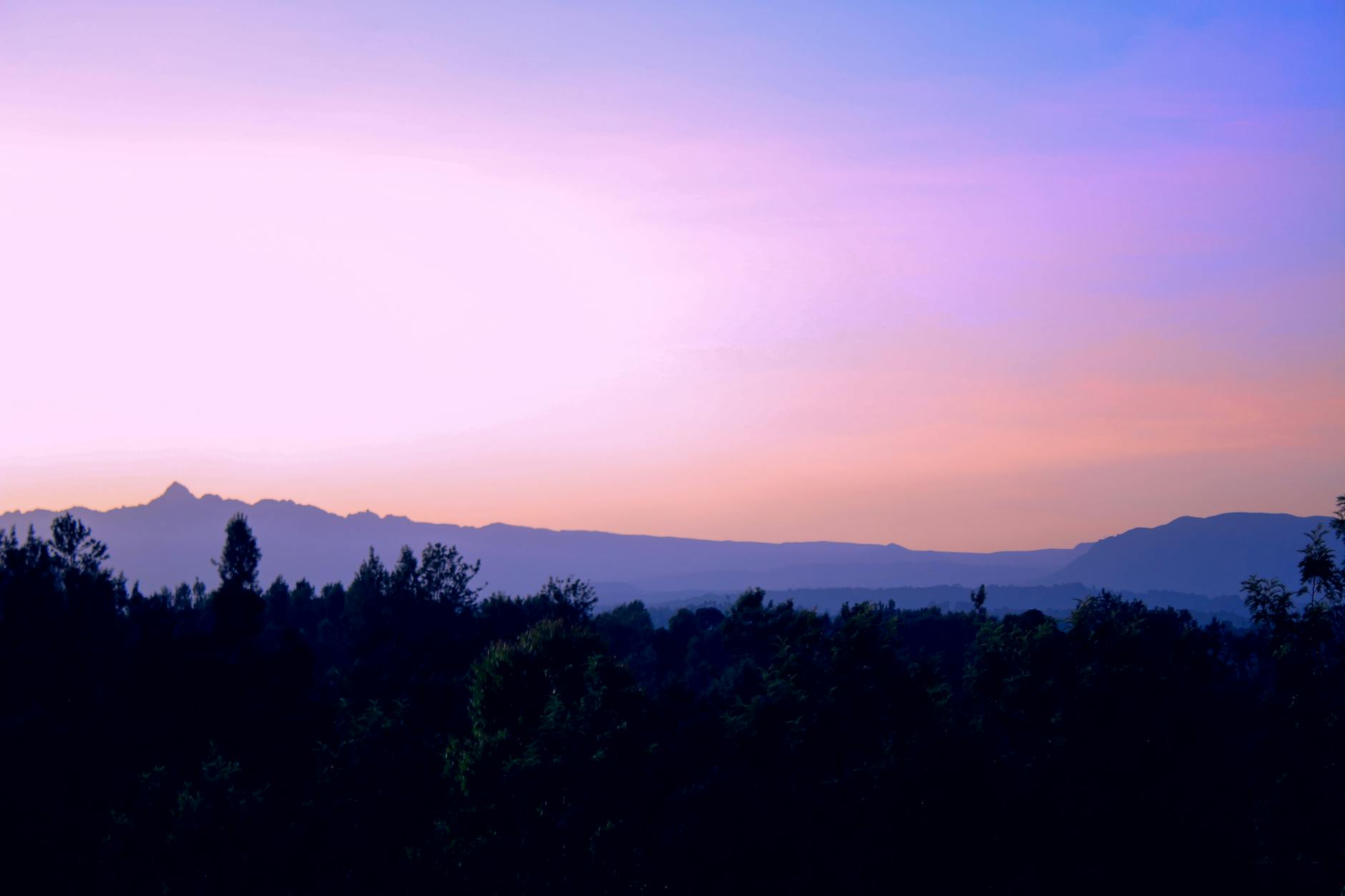 Scenic view of Mount Kenya from Laikipia plateau landscape
