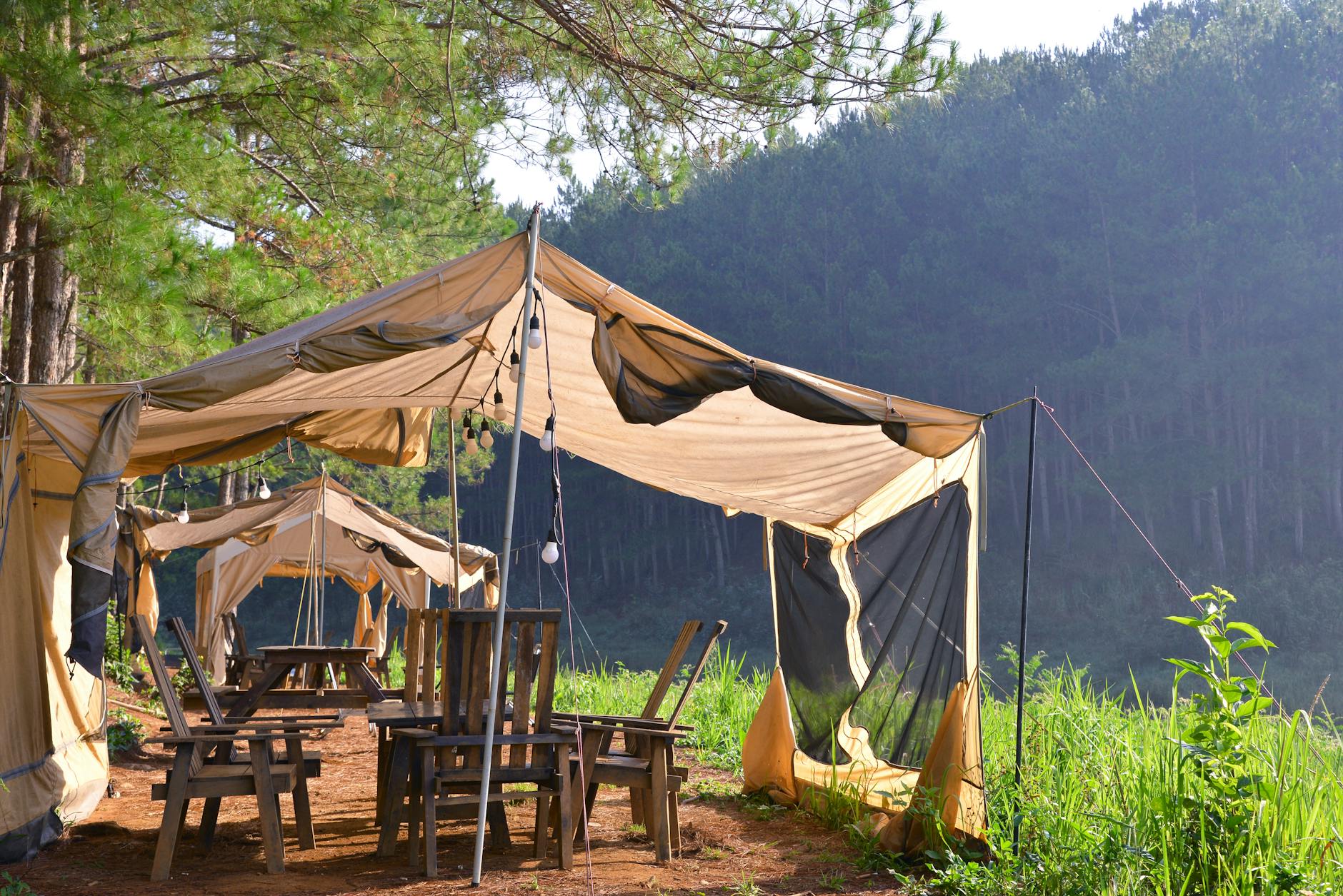 A budget tented camp in the Laikipia region