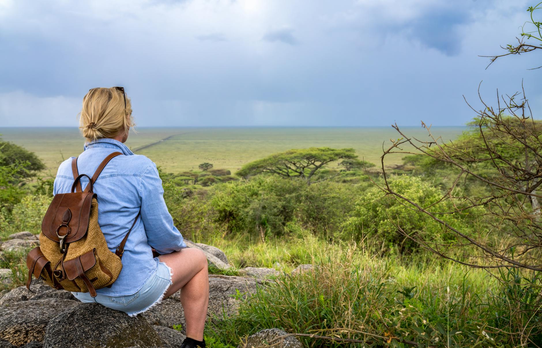 A solo traveller on safari in Laikipia Kenya