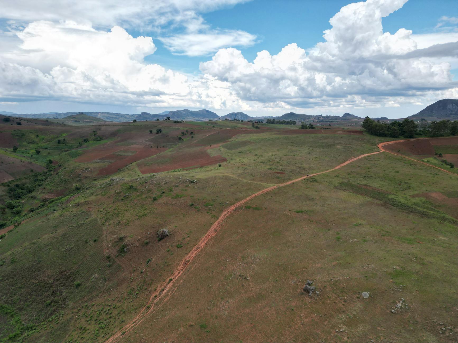 Nanyuki's highland landscape and clear skies
