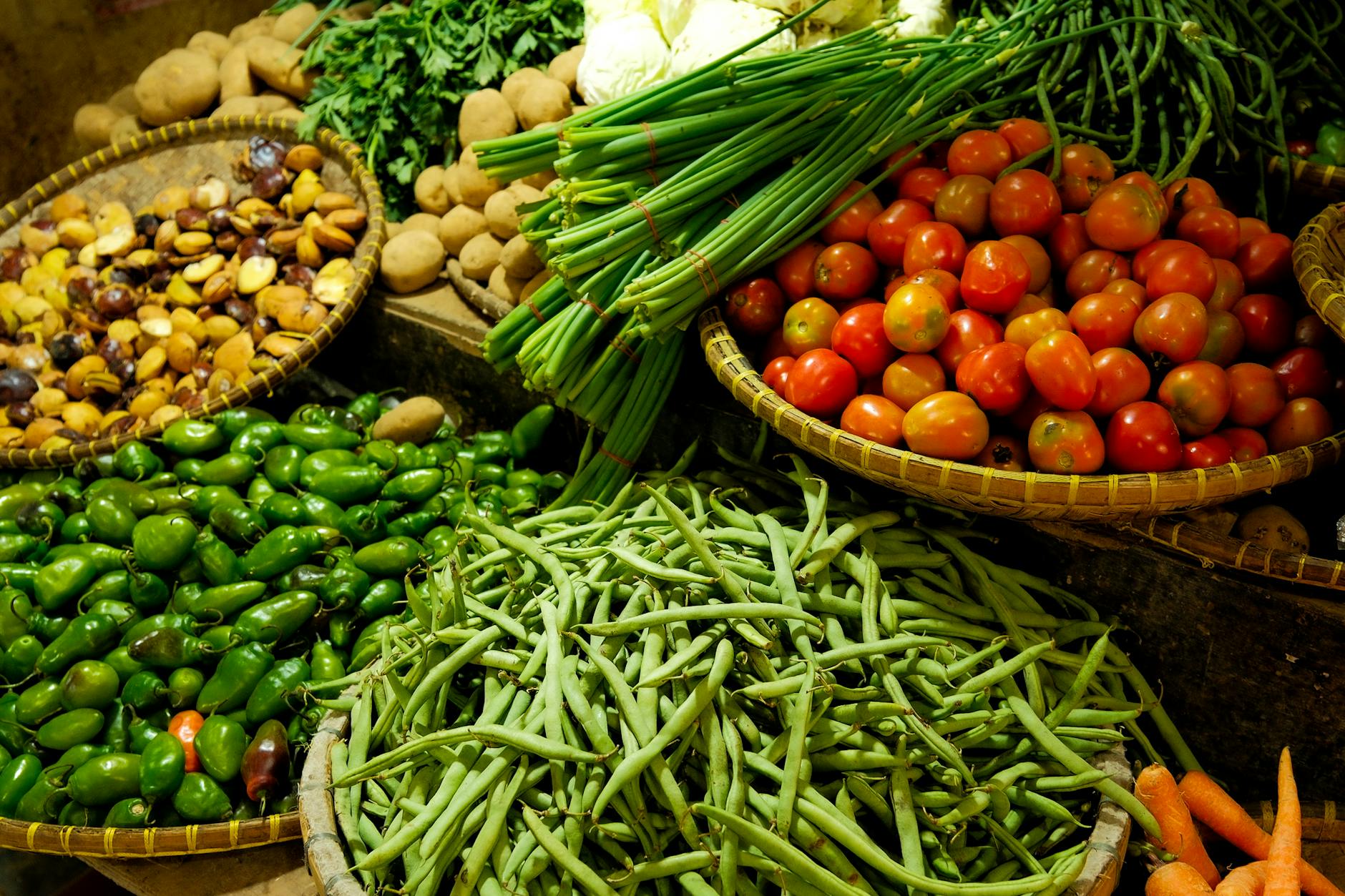 Fresh produce market in Nanyuki Kenya