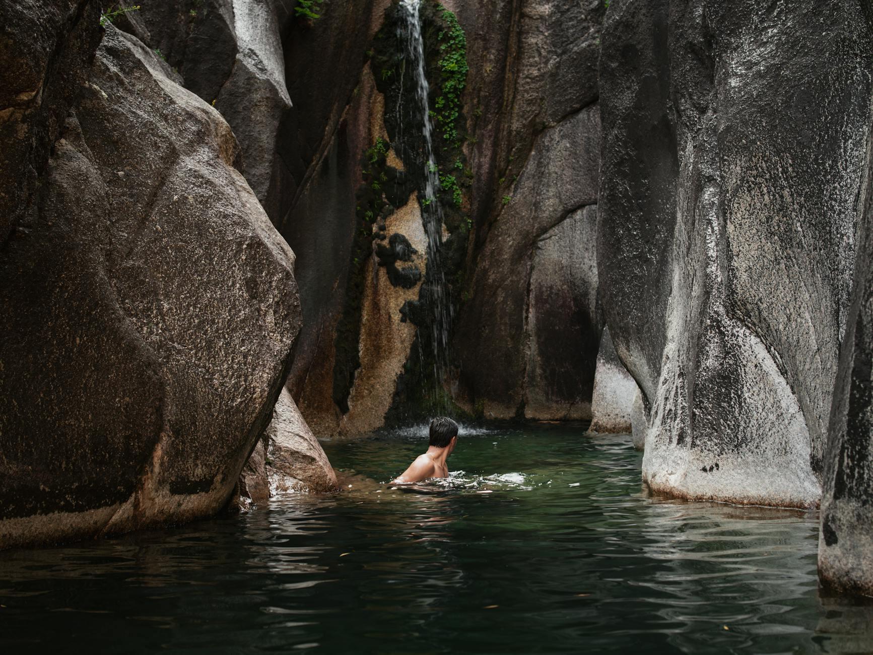Swimming in the turquoise pools of Ngare Ndare Forest