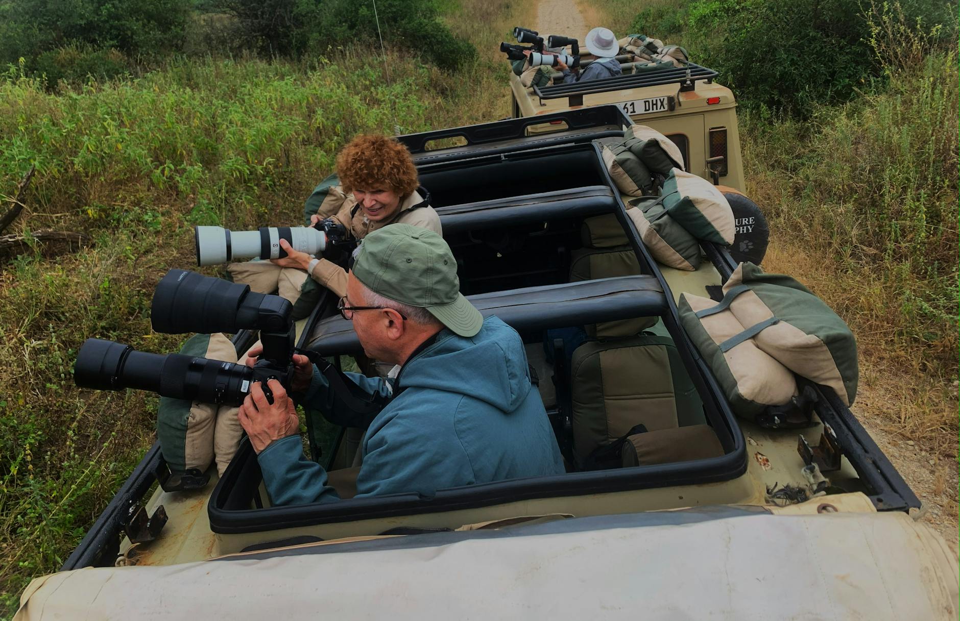 Photographing wildlife from a safari vehicle